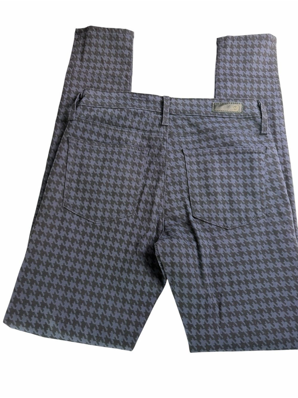 AG Adriano Goldschmied Farrah skinny pants jeans houndstooth navy 27 - Picture 2 of 9